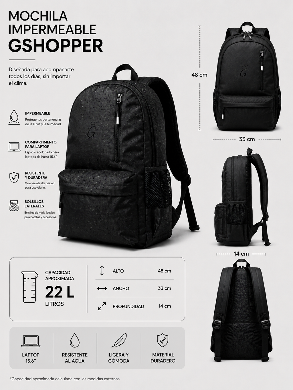 Mochila Impermeable Gshopper
