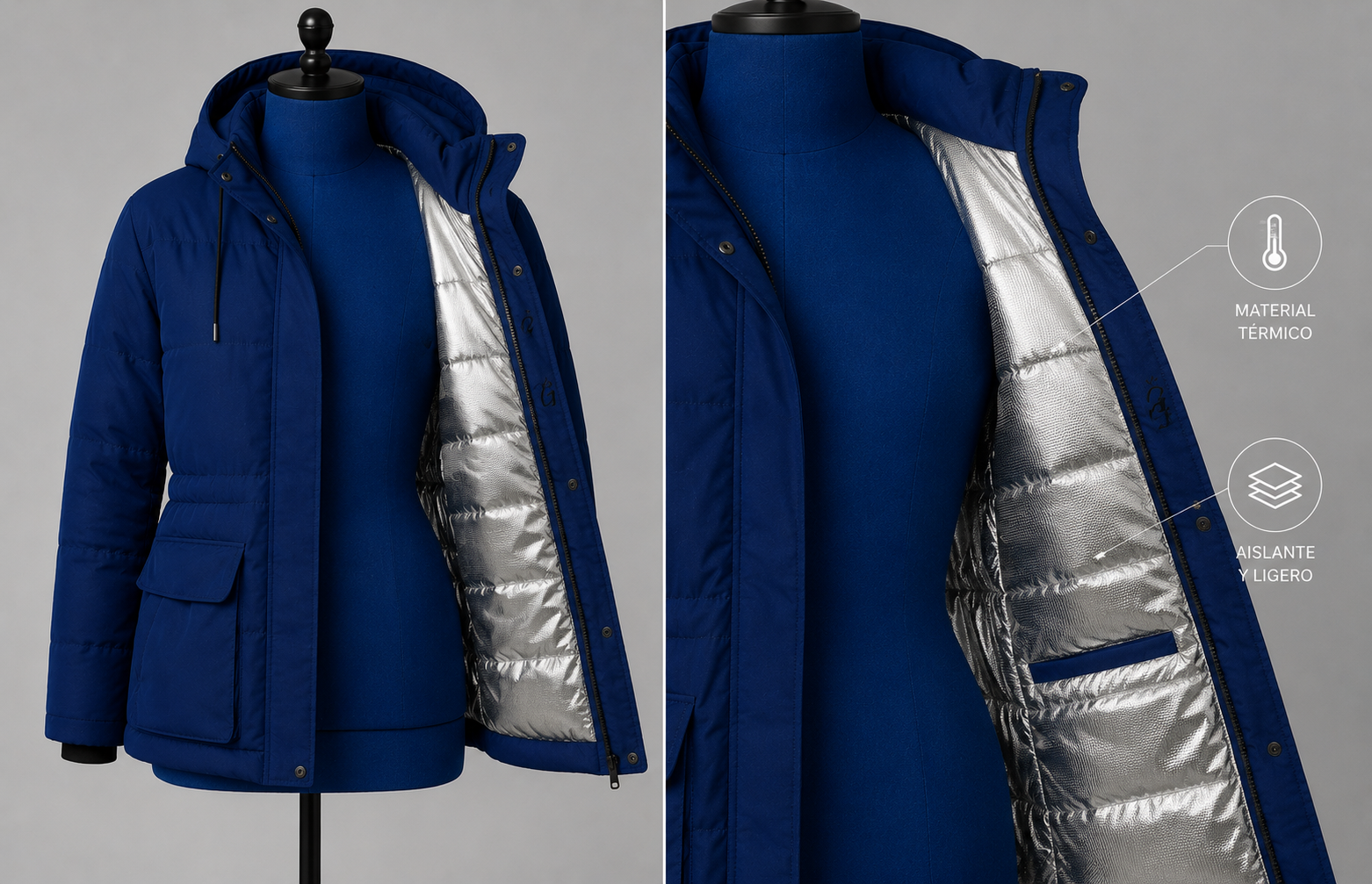 Chaqueta Mujer 3/4 Impermeable